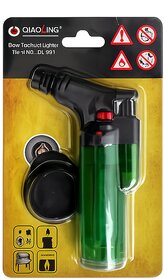 (Pack of 1) ANK Hub Refillable Jet Flame Torch Lighter Plastic Gas Lighter (Multicolor)