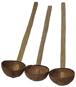Coconut Shell Spatula or Spoon, Very Big Size, 3 Qty
