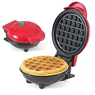 Mini Waffle Maker Machine 3 in 1 Waffle Iron Home Appliances Kitchen Easy to Clean, 4 Inch, Perfect for Breakfast, Desse