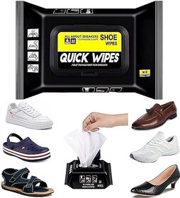 Shoe Cleaning Wipes for Sneakers & Shoes (80 Count) | Disposable Sneaker Cleaner Tissues | Quick Cleaning Wipes for White Shoes, Leather & Sports Footwear | Portable Shoe Care Kit