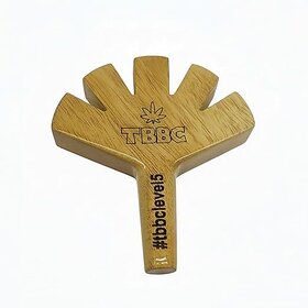 TBBC Level 5 Premium Wooden 5-in-1 Joint Holder, Handcrafted Mango/Rosewood Construction, Heat-Resistant Design with Carrying Pouch