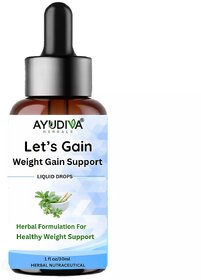 Ayudiva Herbals Let's Gain Weight gain Liquid drop - 30 ml