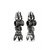 Oxidised German Silver Trishool Drop Earrings for Women