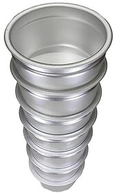 Aluminium Tope Set  Cooking Utensils Charuvam Kitchen Without Lid, Small to Big, 28.5x28.5x15.5 cm, Set of 6