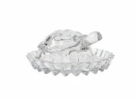 Crystal Turtle with Decorative Plate  Vastu  Feng Shui Showpiece