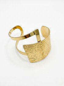 Geometric Open Cuff Bracelet for Women  Adjustable Statement Bangle  Bold Wrist Chain Style Festival Jewelry