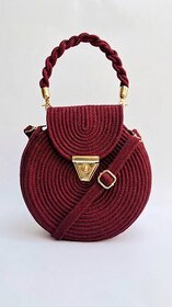 Handcrafted Cotton Rope Sling Bag For Women  Adjustable Strap Eco Friendly Crossbody Bag For Casual Boho Style Daily Us