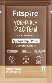 Fitspire YOR DAILY YOR DAILY 20g High protein  Pre  Probiotics For Easy Digestion Whey Protein (50 g, Rich Chocolate)