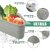 Multipurpose Kitchen Sink Corner Strainer Basket with Suction Holder | Plastic Sink Drain Storage Organizer Tray for Was