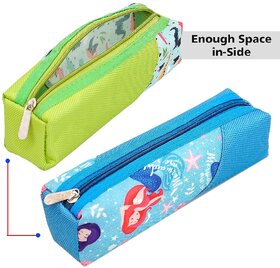 Polyester Multipurpose Pencil Pouch Kids B'Day Party Return Gifts to Carry Pencil Pens in Stationery Pouch with Zip Lock