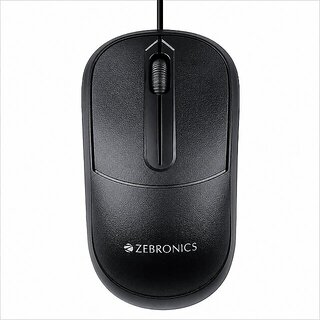 Zeb Alex Wired USB Optical Mouse with High Precision Sensor (Black)