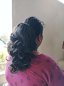 Alizz small black clip based ponytail hair extensions