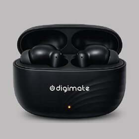 Digimate Raaga Wireless Earbuds with 100Hrs Playtime, Bluetooth 5.4, 10MM Driver, IPX4 Water Resistant, HD Mic, Type-C Charging (DG-EB-RAAGA-01)