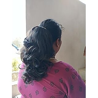 Alizz small black clip based ponytail hair extensions