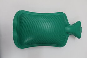 FAIRBIZPS Hot Water Bag for Pain Relief Large Capacity Manual Hot Water Bag for Back Pain, Period Pain, Neck (GREEN)