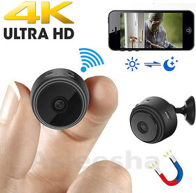 4K Mini WiFi Camera with Magnetic Mount | HD Wireless Audio & Video Recording Camera