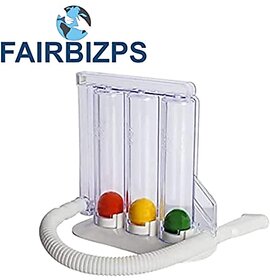 FAIRBIZPS 3 Balls Incentive Spirometer Breathing Exerciser for Deep Breathing Lung Exercise Hygienic Portable Respirat