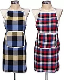 (Buy 1 Get 1 Free) Multicolor Cotton Apron for Home Use - Free Size
