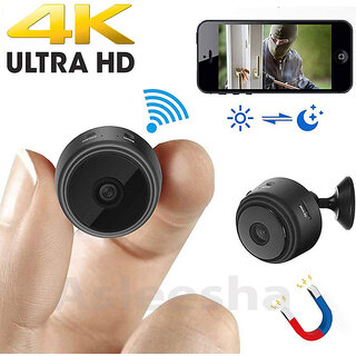 4K Mini WiFi Camera with Magnetic Mount | HD Wireless Audio & Video Recording Camera