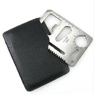 11 in 1 Stainless Steel Multi Purpose Pocket Tool Kit for Outdoor, Camping and Daily Use (Silver)