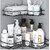 (Pack of 1) Shower Caddy Corner  Shower Organizer With Soap Holder  Stainless Steel Shelf  5 in 1 Self Adhesive Shelf Organizer Combo/Metal Racks and Shelves for Wall/Stand