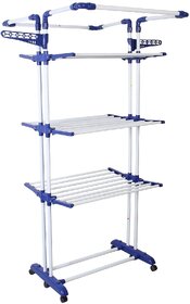 13-Rod Foldable Clothes Drying Rack  Lightweight Weather-Resistant Portable Stand for Indoor  Outdoor Use