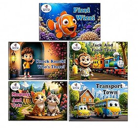 (Set of 5) Kids Story Books Ages 2-4 Years | Picture & Early Learning Stories
