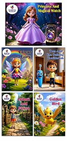 (Set of 5) Children's Story Books | Princess, Fairy & Moral Stories for Kids 3-8 Years