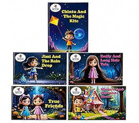 (Set of 5) Children's Story Books | Chintu, Magic Kite, True Friends & More