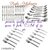 Stainless Steel Spoon & Fork Set  Pack of 24 (12 Spoons + 12 Forks, 16cm Length), Great Utility