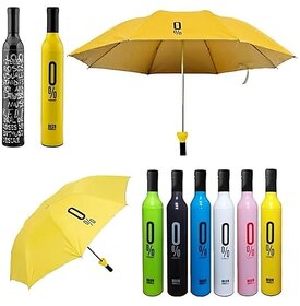 Wine Bottle Travel Umbrella  Stylish Auto Open  Close Folding Umbrella for Men  Women  Compact, Durable Double Canop