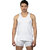 MCS Men Solid Sleeveless White Vest
