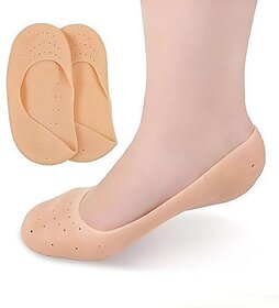 SWIFTSTYLE Waterproof Silicone Socks for Women & Men | Anti-Crack Heel Protector | Shoe Bite Pad | Silicon Foot Cover for Cracks | Rain Socks | Reusable Insole Support (Full Heel, 1 Pair)