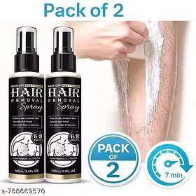 Painless Body Hair Removal Spray  Gentle  Effective Hair Remover for Legs, Arms  Body (100ml)-Pack of 2