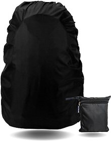 (Pack of 1) Waterproof Trekking Camping Hiking Bag Cover  Dustproof Luggage Cover for 50L Bags (Black)
