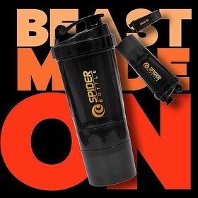 BIYANKA Spider Shaker Bottle, 500 ml