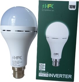 HFK 10W Inverter LED Bulb  Up to 4 Hours Backup, Energy-Efficient Emergency Light with 1-Year Warranty