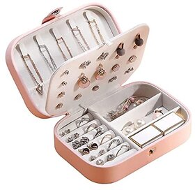 PU Big Jewellery Box PU Leather Magnetic Portable Storage Box Case with Dividers Container for Rings, Earrings, AssortedTRAN-1013