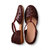 Ladies Brown Ethnic Cutwork Flat Sandals Soft Comfortable Footwear