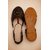Ladies Brown Ethnic Cutwork Flat Sandals Soft Comfortable Footwear