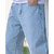 Ausk Men's Light Blue Solid Relaxed Fit Jeans
