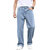 Ausk Men's Light Blue Solid Relaxed Fit Jeans