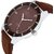 HRV CutGlass Brown Leather Women Watch