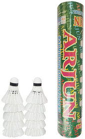 Scorpion Feather Shuttlecock, Pack of 10  Feather Shuttle Cock  Arjun Feather Shuttle Cocks