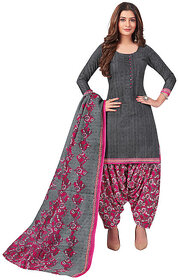 Women Shoppee's Colourful Cotton - Unstiched Dress Material