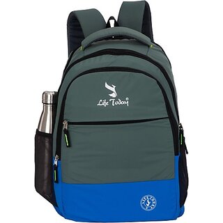 Life Today Large 36 L Backpack Bags for Men and Women School Bags (Grey)