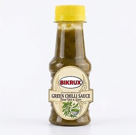 BIKRUX Green Chilli Sauce | Spicy Chinese Chilli Sauce | Perfect for Momos, Noodles, Spring Rolls & Snacks
