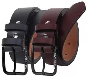 (Pack of 1) Premium Leatherite Belt for Formal Casual Wear with Stylish Metal Buckle Durable