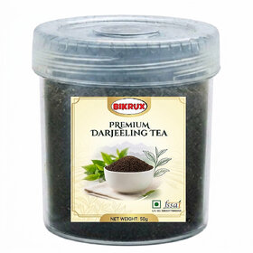 BIKRUX Premium Darjeeling Tea - 50g  Plastic Jar Mini Pack