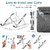 6 Angles Adjustable Aluminum Ergonomic Foldable Portable Tabletop Laptop/Desktop Riser Stand Holder Compatible for MacBook, HP, Dell, Lenovo & All Other Notebook (Grey)